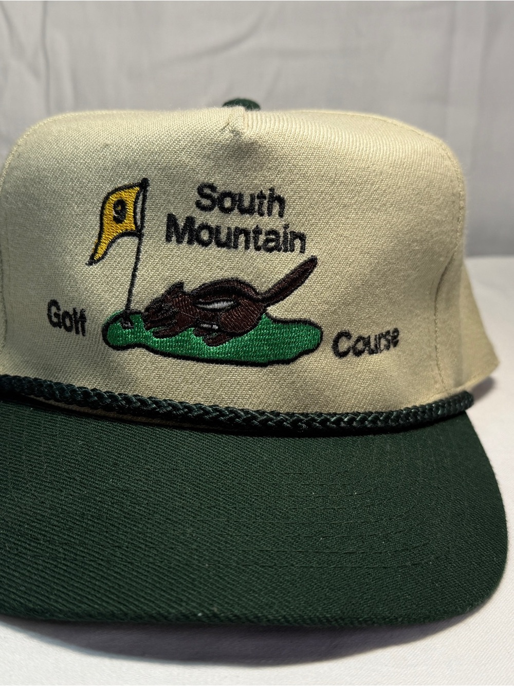 South Mountain Golf Course Hat — Cream & Green